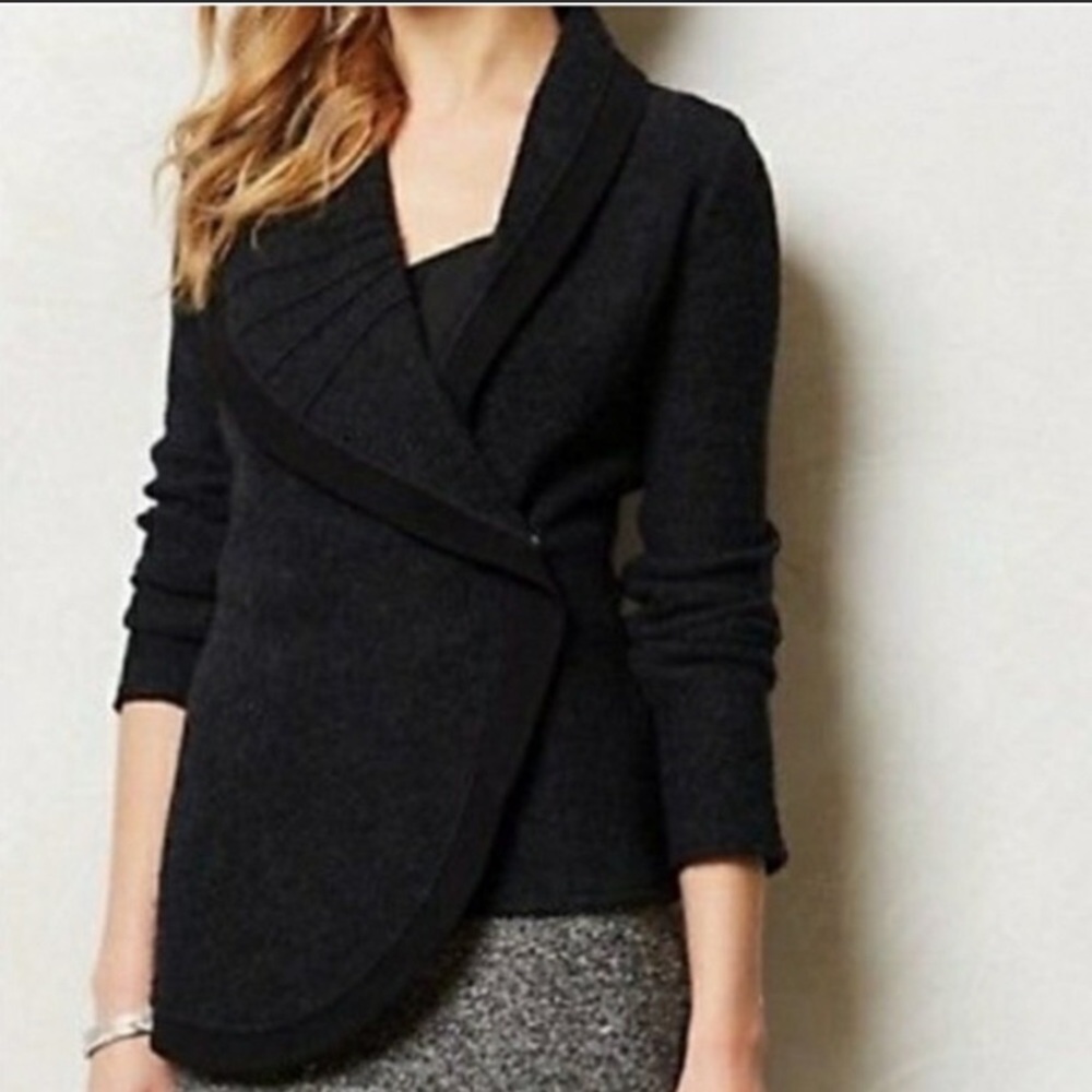 Anthropologie  Guinevere for Anthropologie Grey Wool Jacket Size M